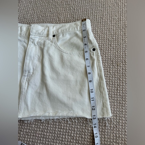 NWT SLVRLAKE Micro Mini Cut Off Skirt in Off White size 30 - Picture 6 of 12